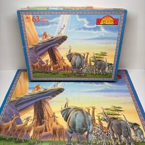 Vintage Disney The Lion King 63 Piece 22"x17" Floor Jigsaw Puzzle 100% Complete